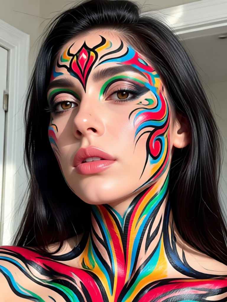 dramatische Body-Art-Fotografie Umwandlungsbeispiel