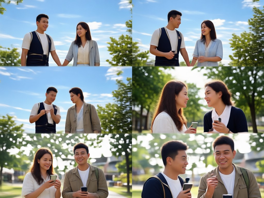 A smartphone screen showing an animated family photo being shared
