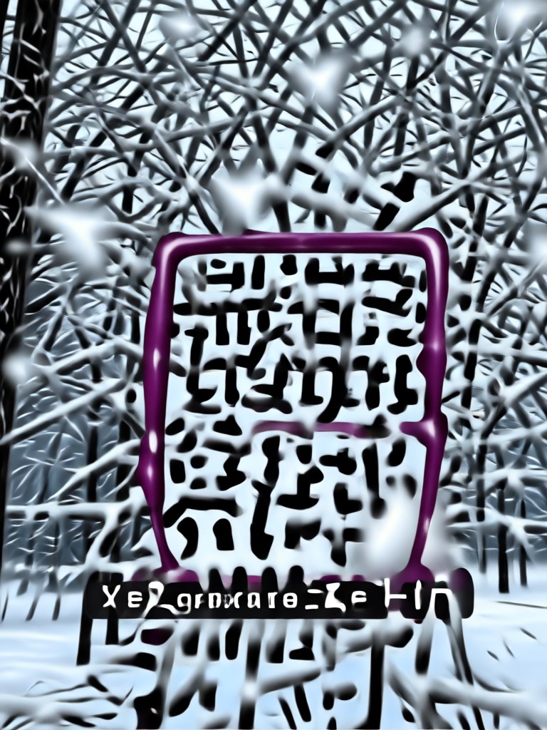 Close up kiss with falling snowflakes