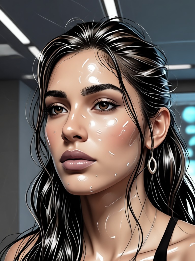 Cyberpunk Latina Character AI Generated