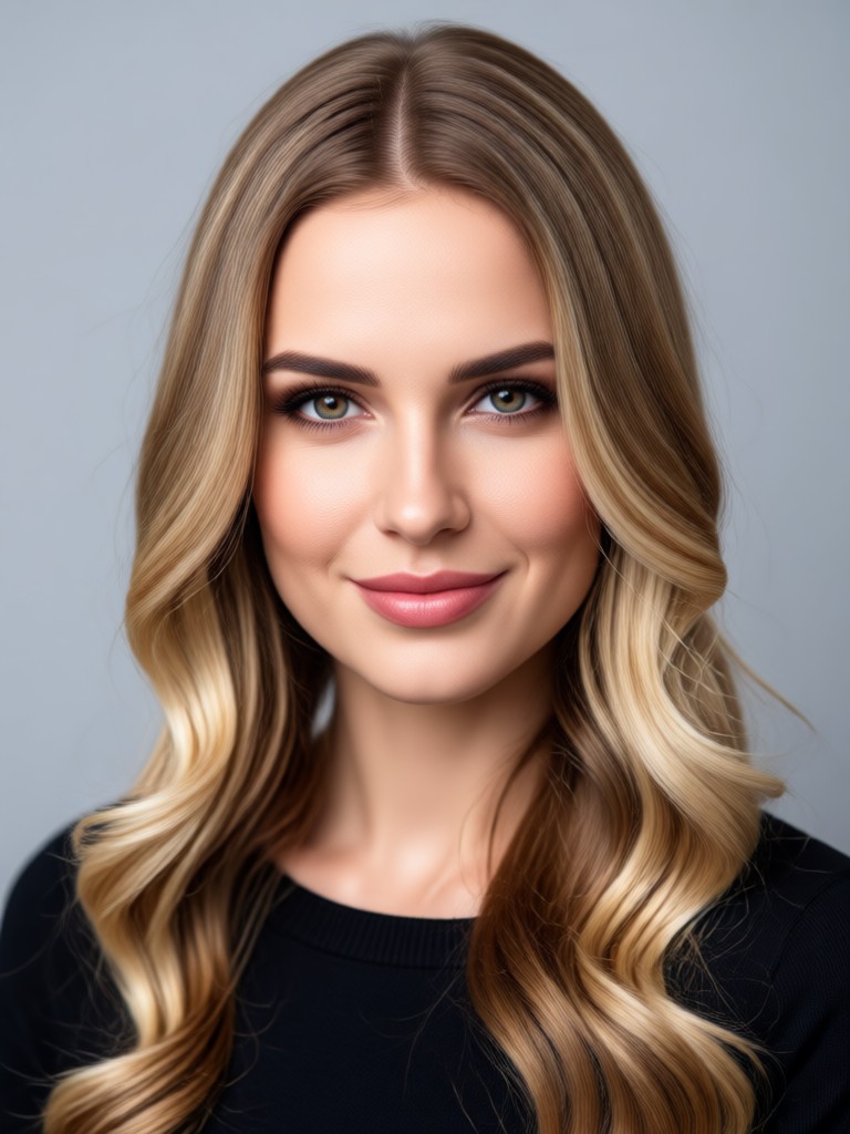 AI preview of ombre hair color gradient