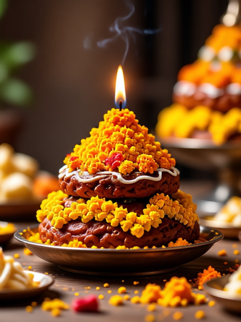 Varamahalakshmi AI-Foto mit Goldschmuck