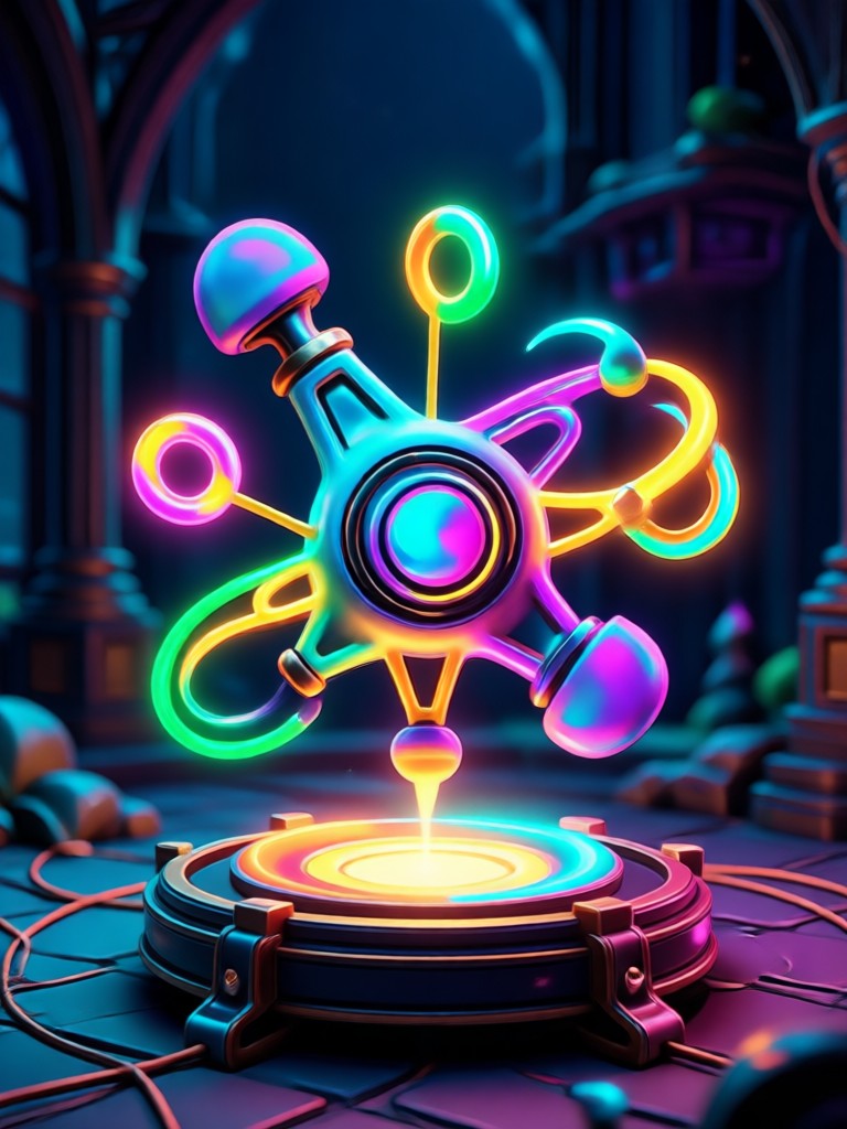 Magical AI character with glowing eyes