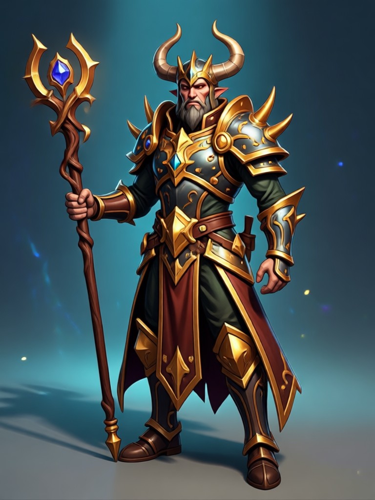 AI generated triton druid DND character