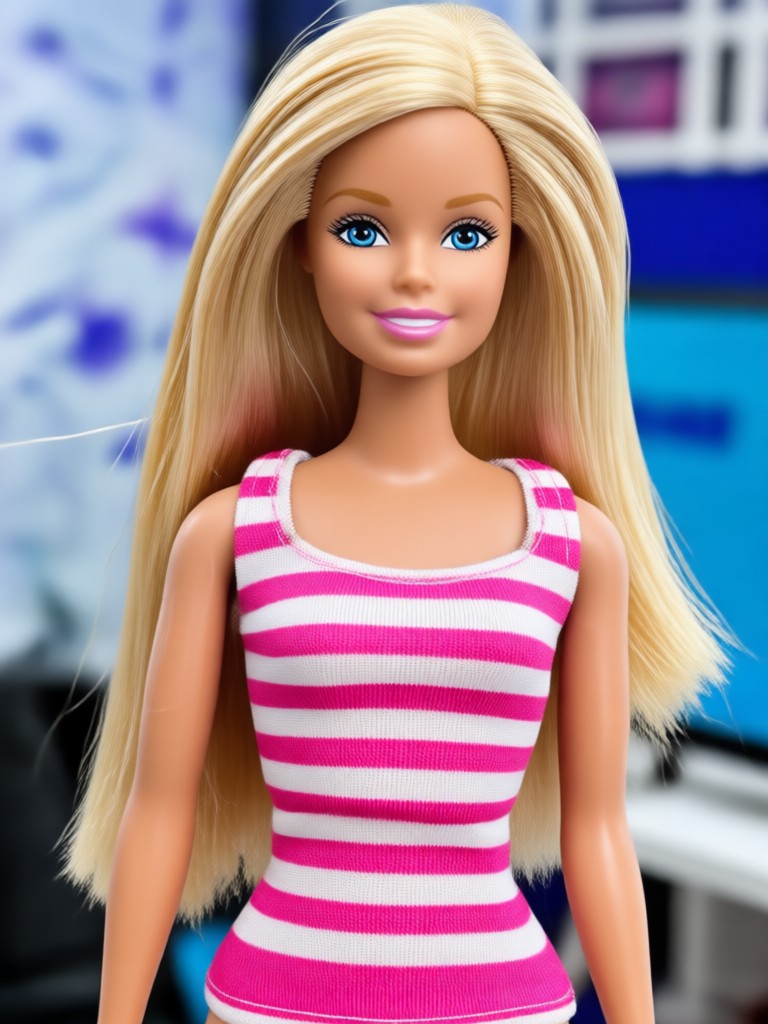 Male Ken doll transformation using the AI filter