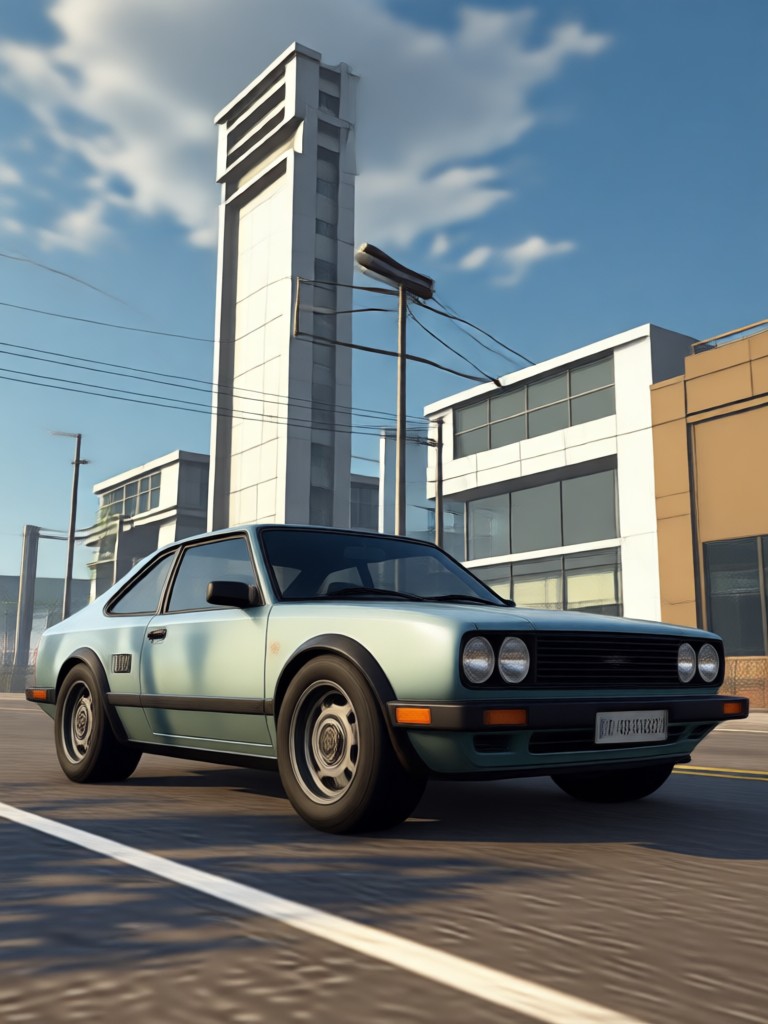 GTA-Style-Charakter mit Cyberpunk-Elementen