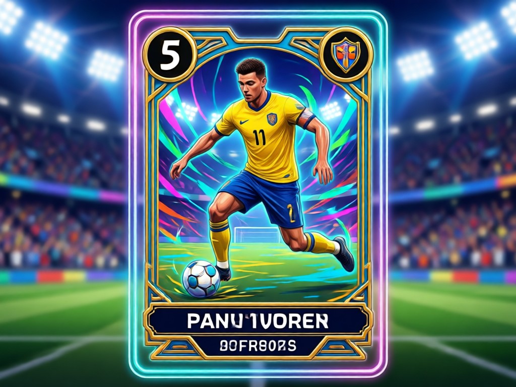 AI seamlessly integrating a face into a football card template