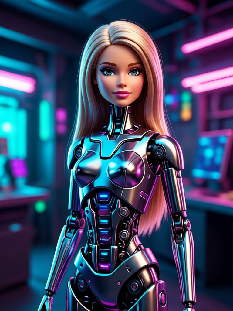AI Barbie Generator before and after example 1