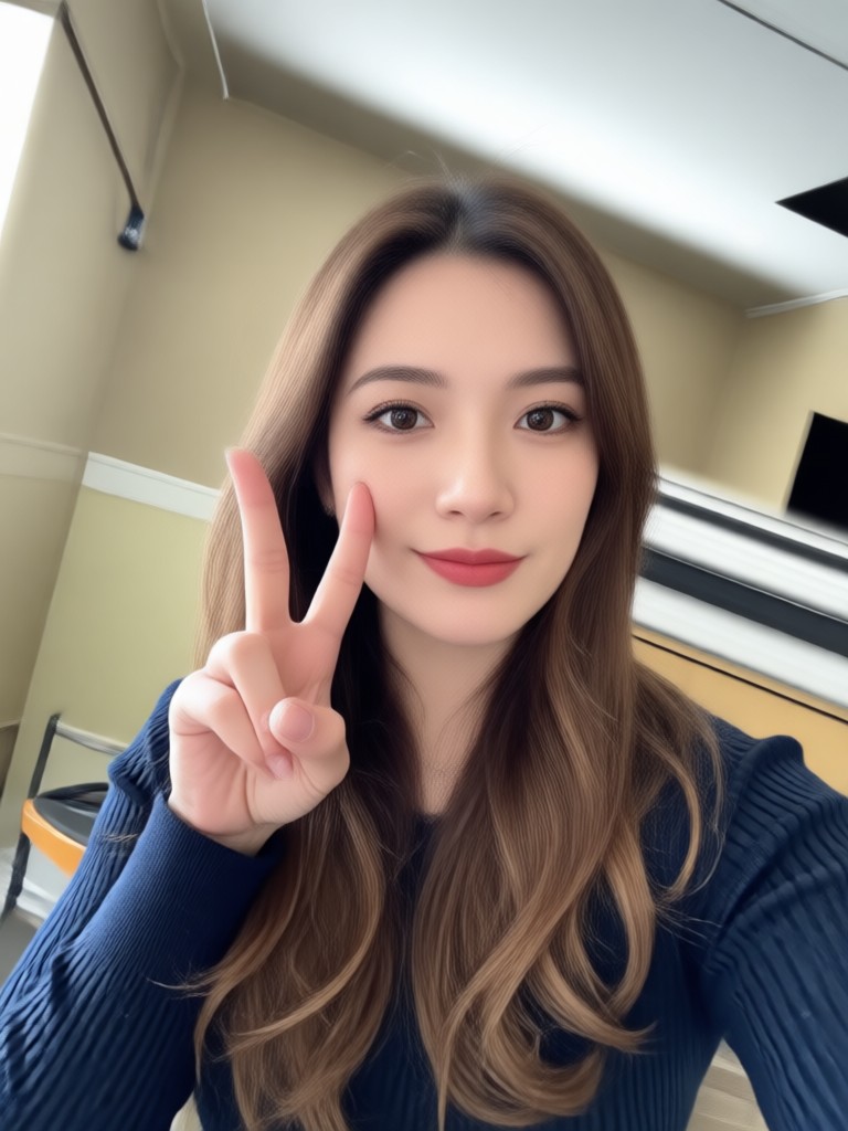 유명 팝 가수와 함께 셀카를 찍는 사용자 AI
