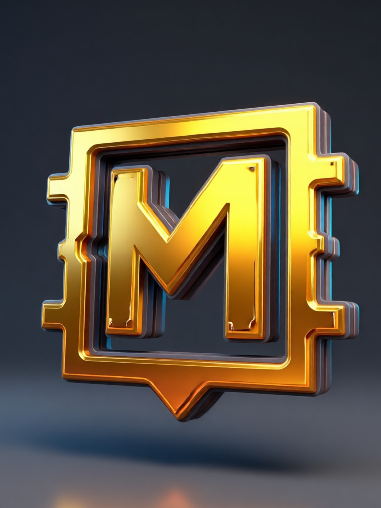 Weathered and scratched 3D battle logo