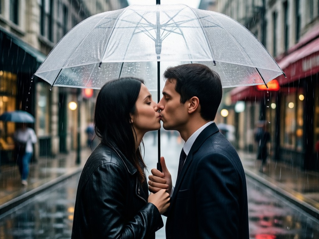 Upload two photos for AI kiss video