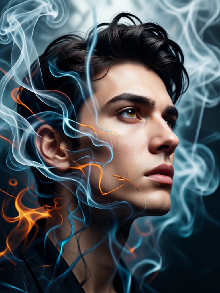 Create AI smoke portraits on mobile phone