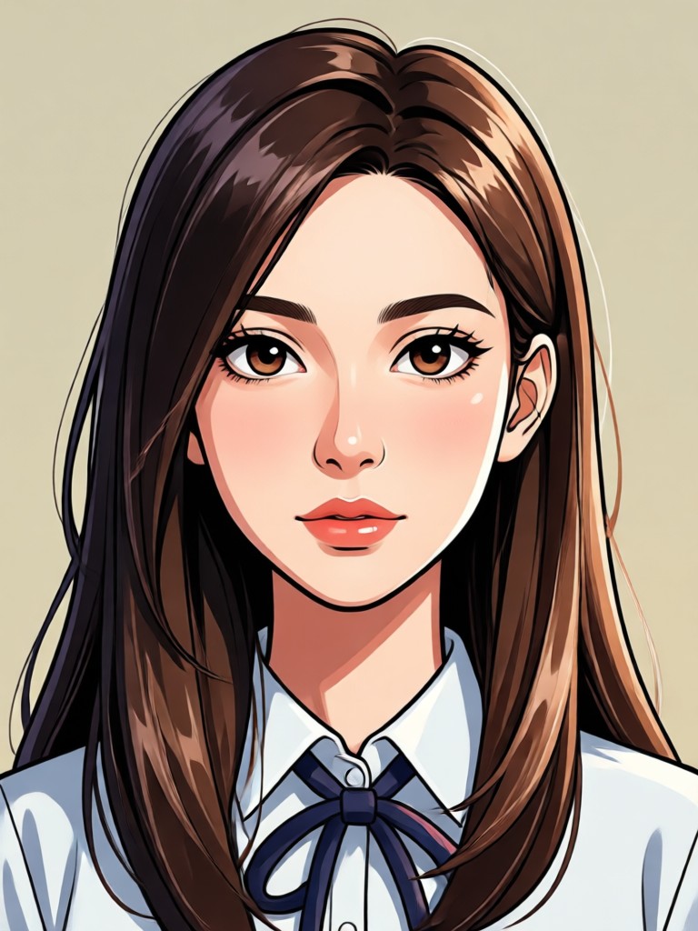 Anime style avatar with vibrant hair
