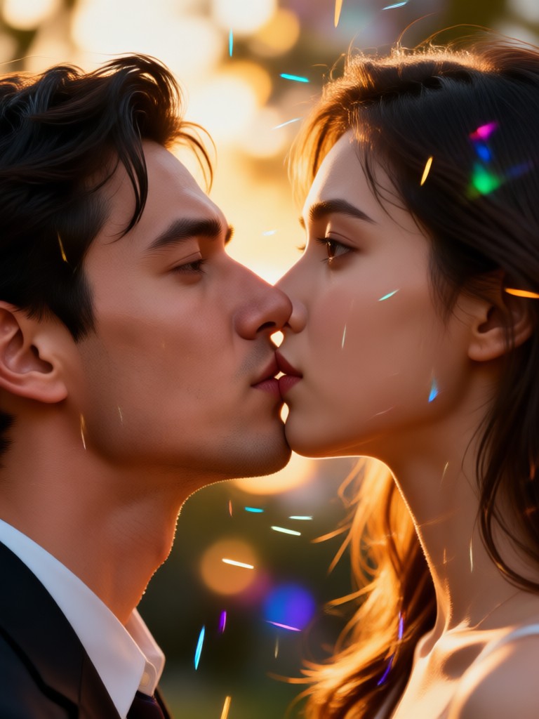 Storytelling narrative AI kiss clip