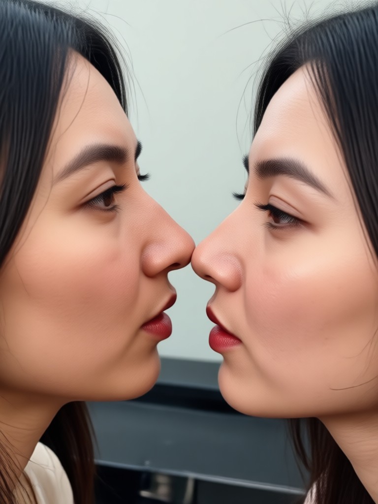 Realistischer Gesichtsersatz in einer Dialogszene