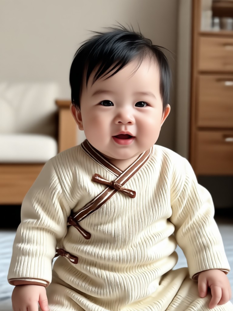 AI baby son meme with a funny crying face