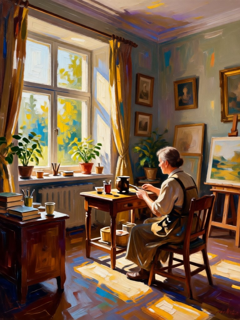 Seestück umgewandelt in einen dramatischen, von Turner inspirierten Stil