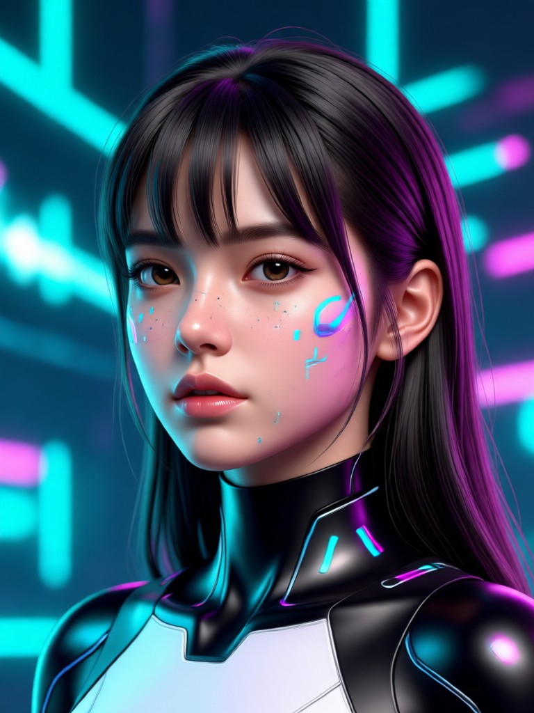 Fantasy elf AI girl with detailed costume