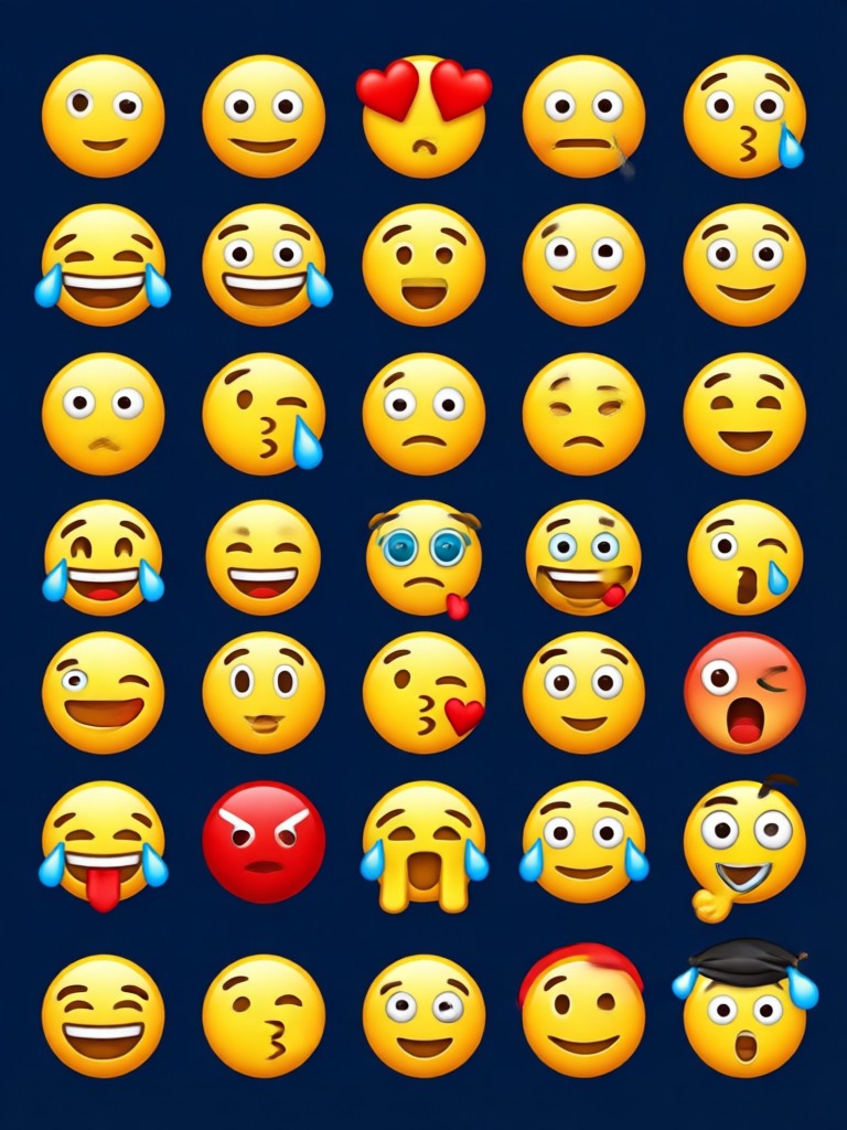 Watercolor painting style emoji