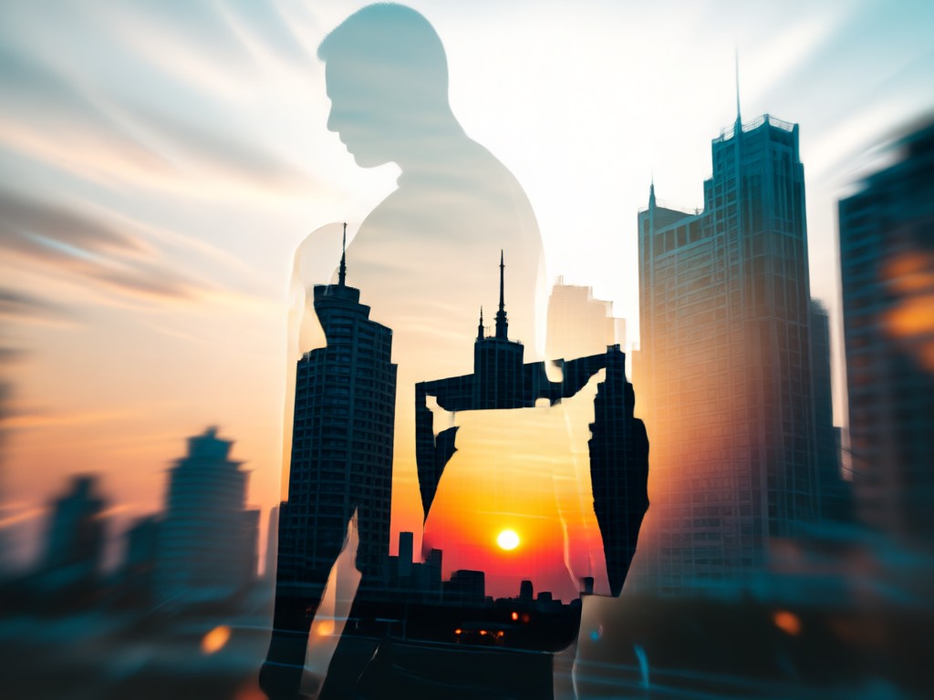 silhouette double exposure photo effect texture library