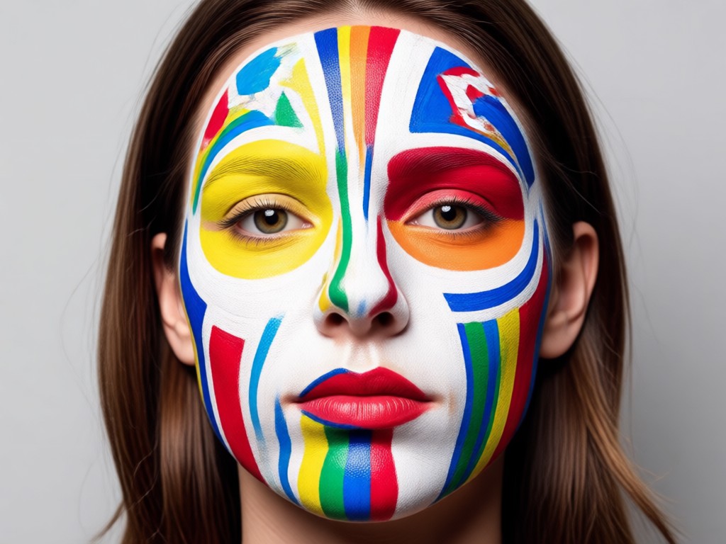 Phone showing share options for face paint photo