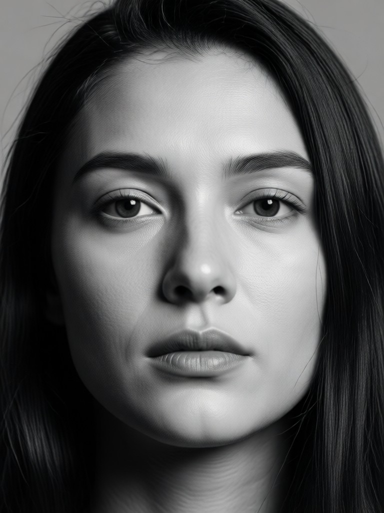 AI art portrait abstract monochrome textures