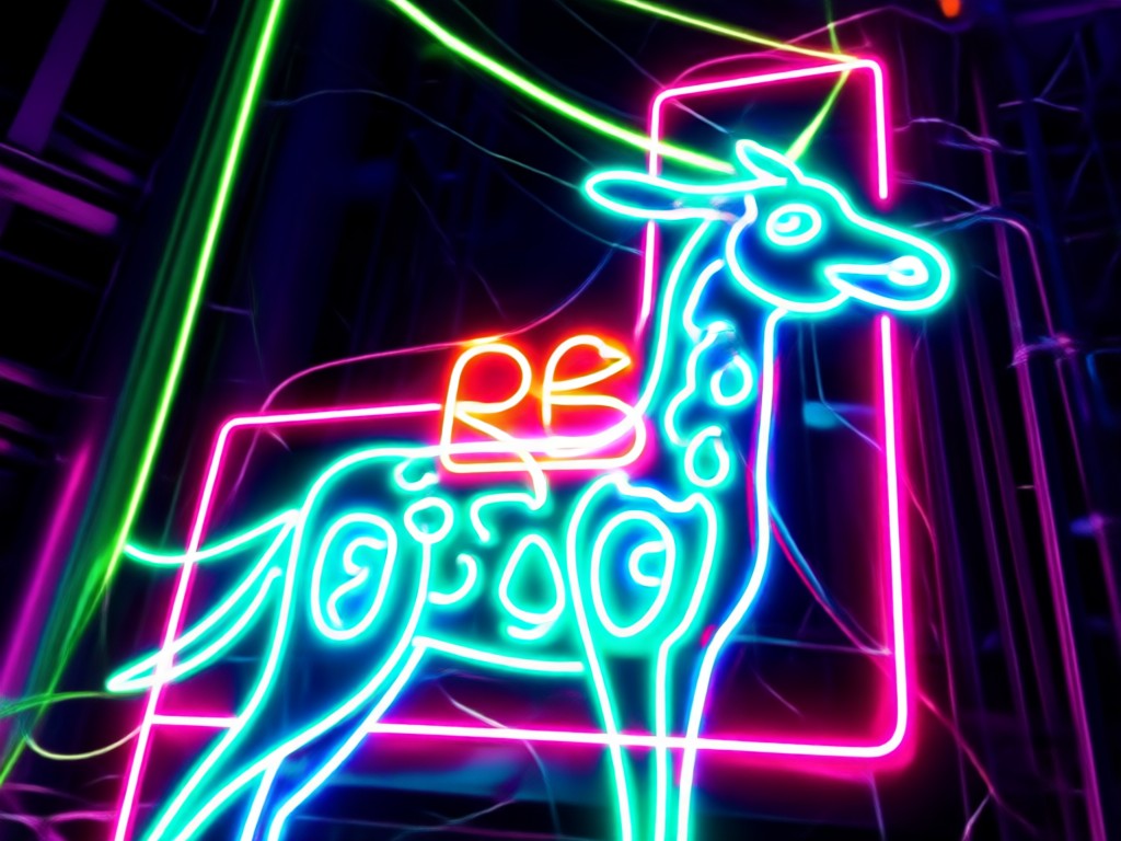 AI neon halo effect on a portrait