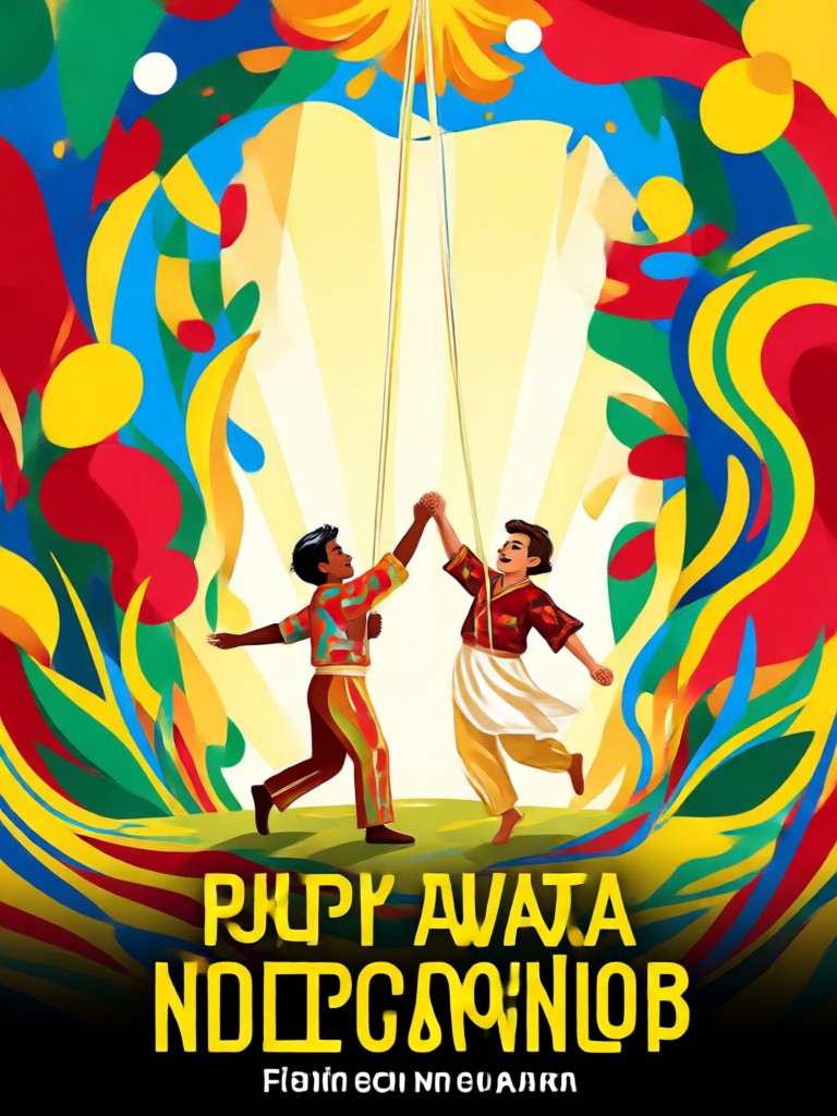 Traditional Filipino pattern Buwan ng Wika poster
