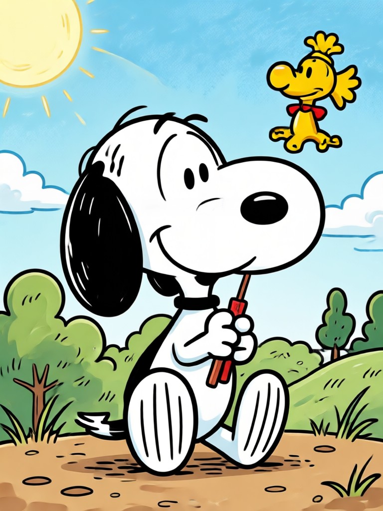 Filtro de desenho animado AI aplicado a um cachorro de estimação
