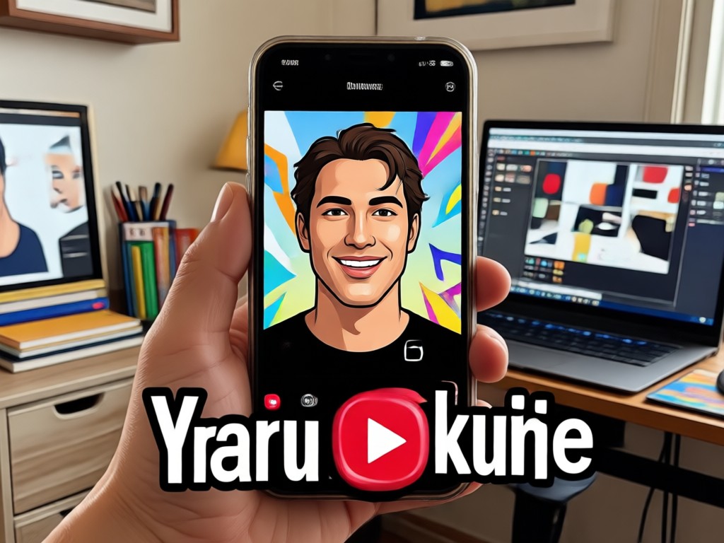 Interfaz que muestra la generación rápida por IA de un icono de YouTube