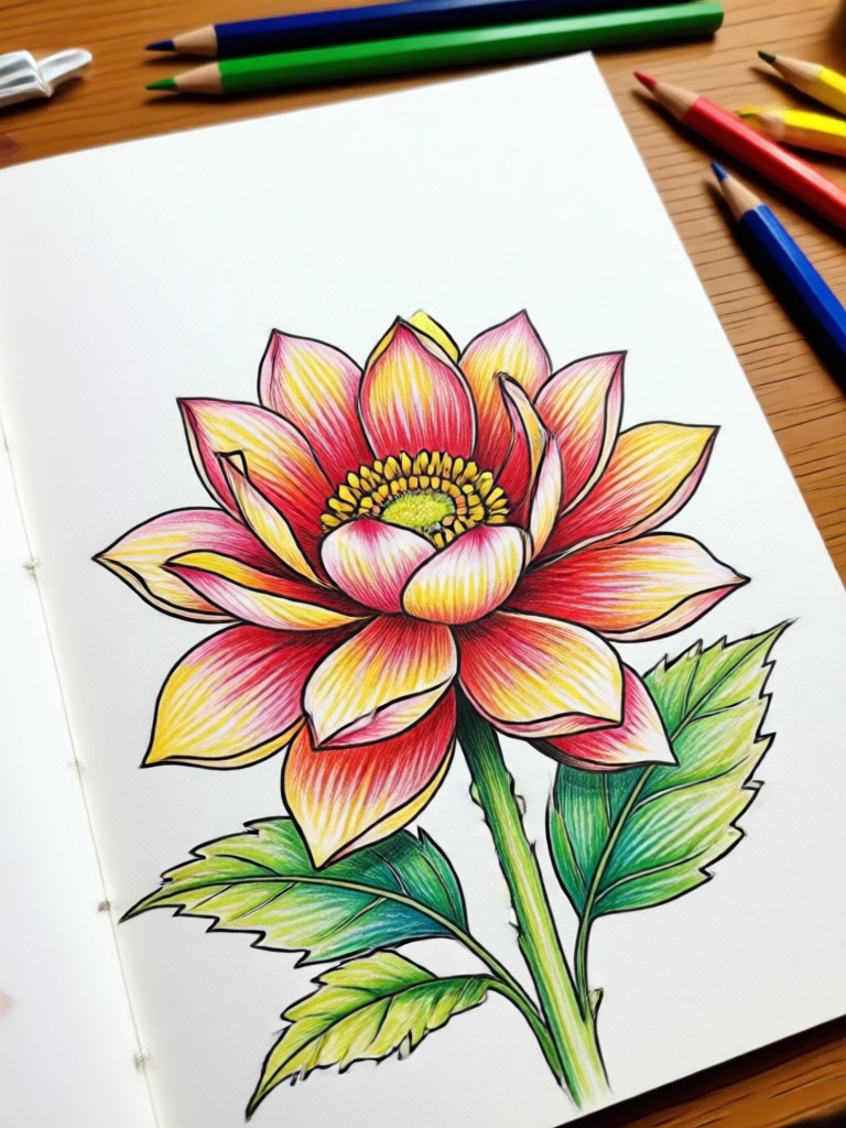 AI floral patterns adult coloring