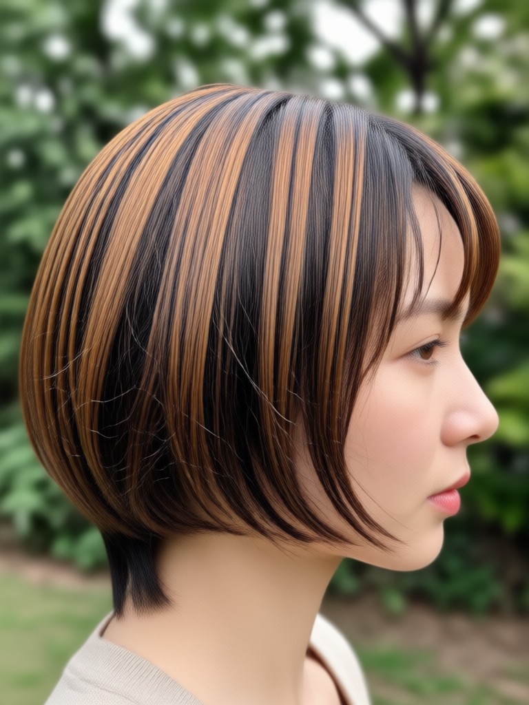 Transformación de pelo corto con estilo mullet moderno