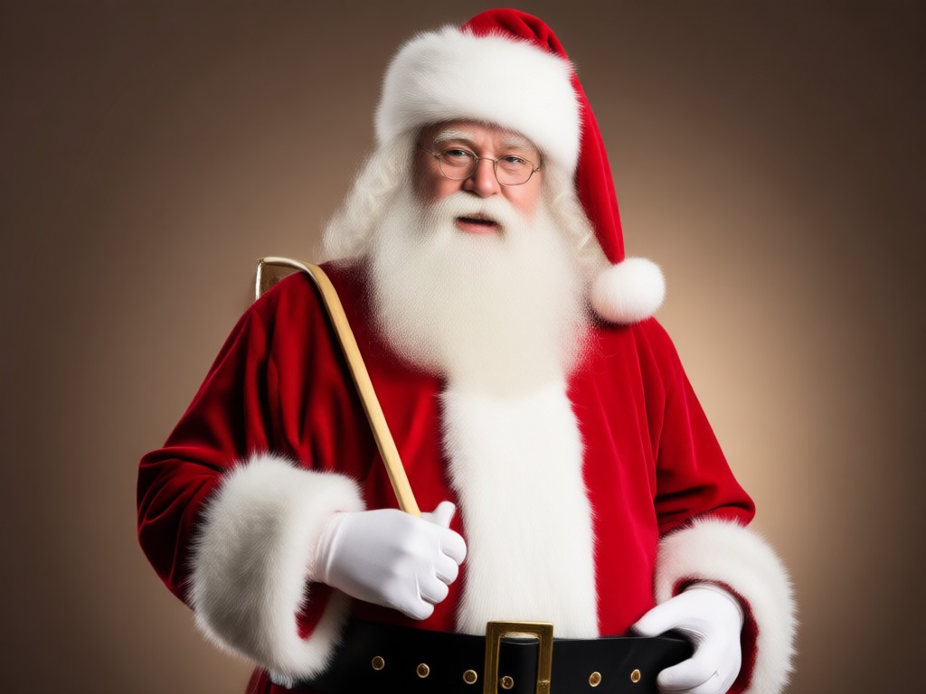 Santa added to a large family Christmas photo