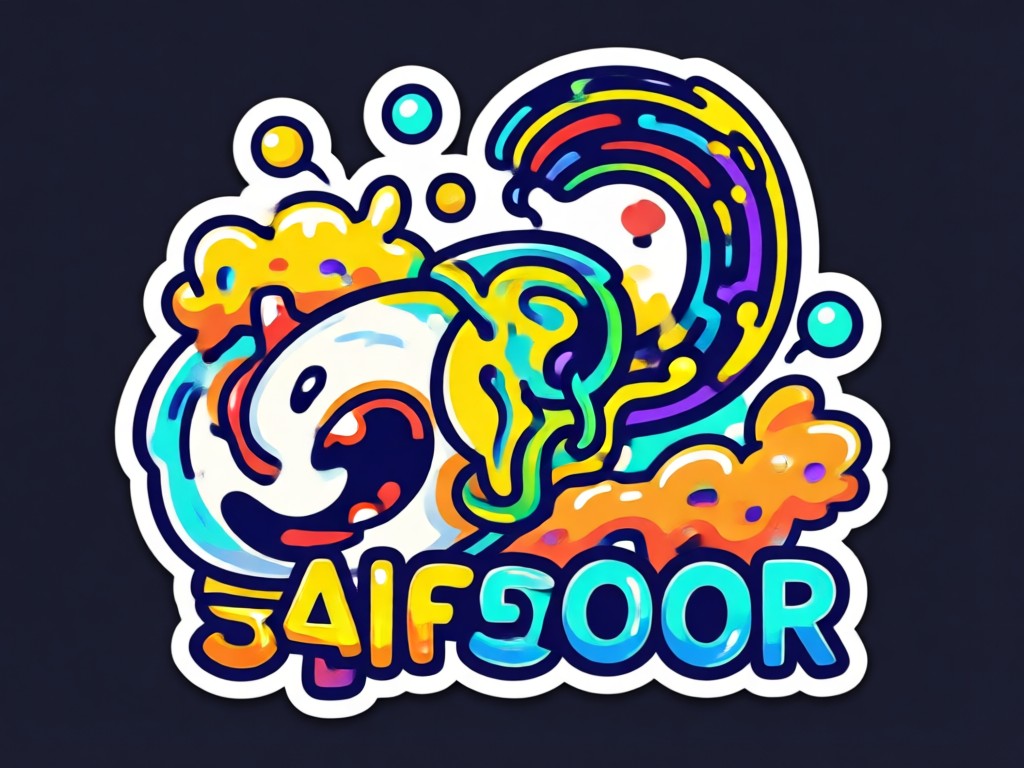 Photo transformed into cartoon sticker