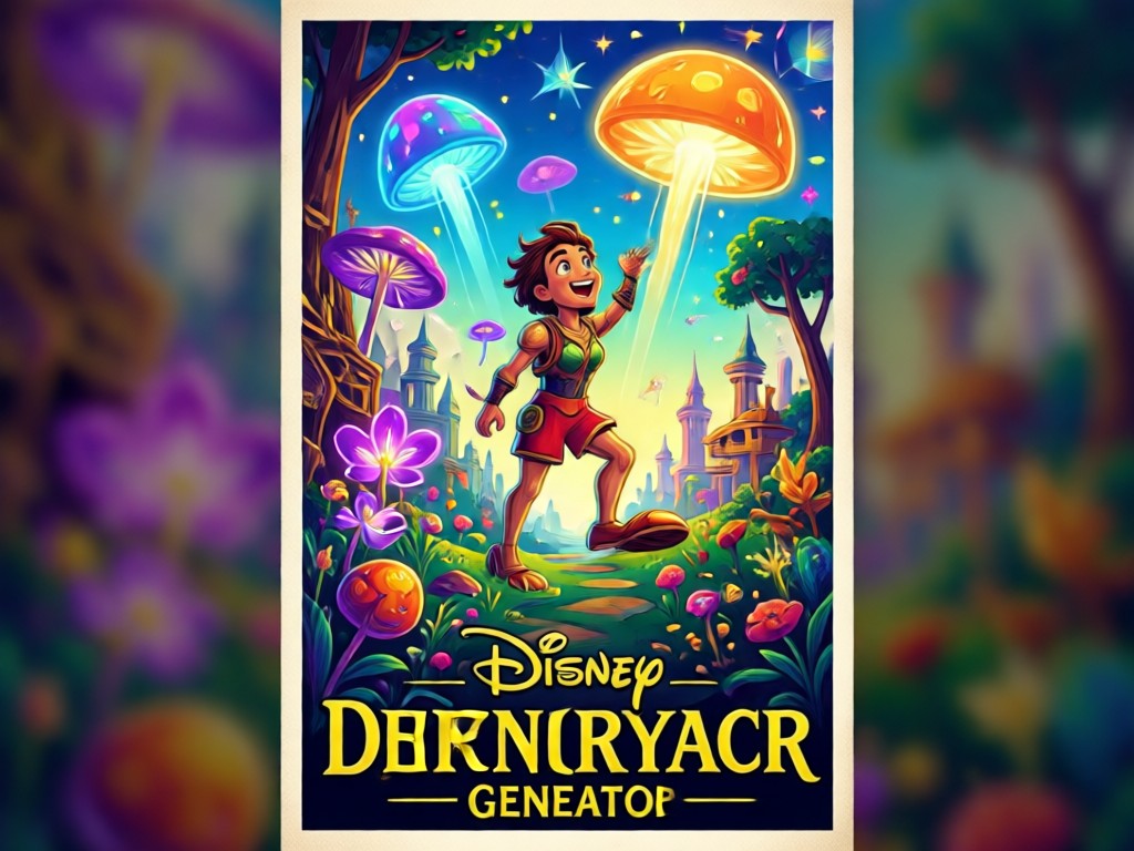 Side by side comparison showing AI transformation into Disney style