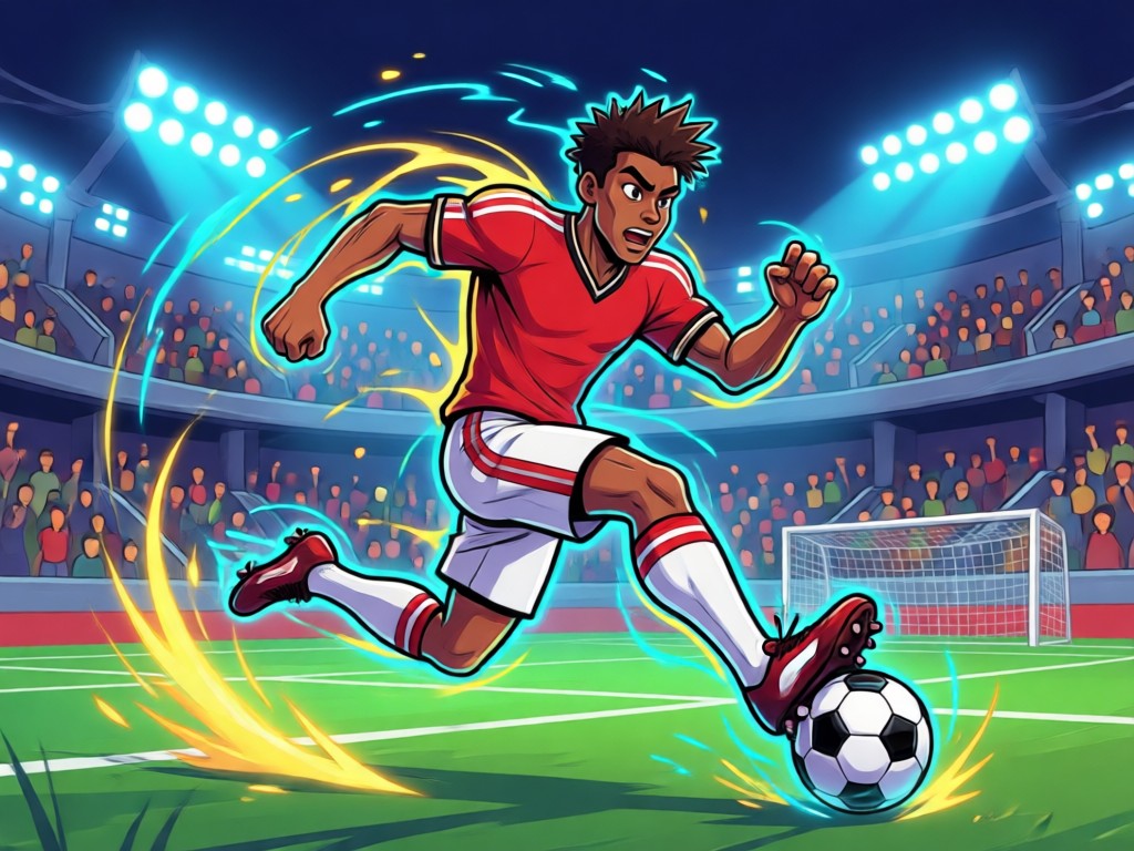 AI generated football action video clips