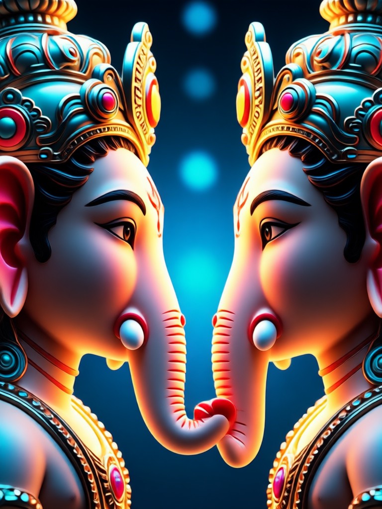 Festival themed Ganpati AI image