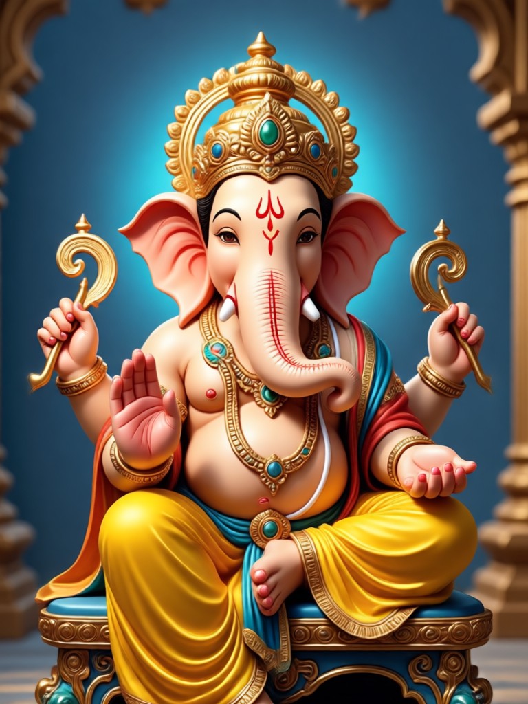 Festival style Ganesh Chaturthi AI image