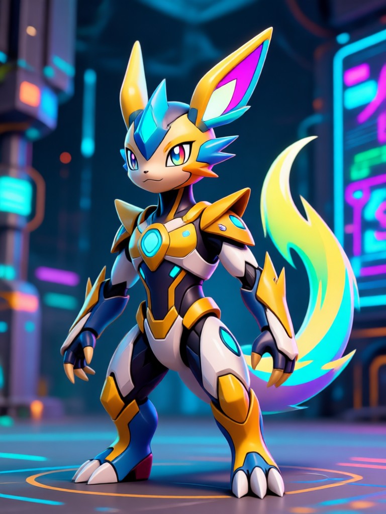 Pokémon mítico no estilo anime