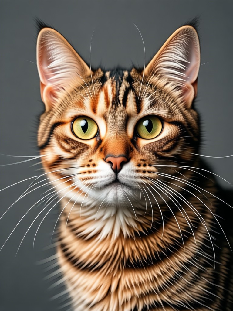 Cat portrait with pop art comic book effect
