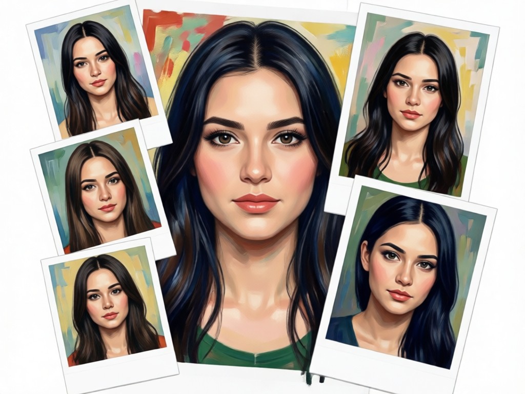 Comparison of single photo vs AI-generated Polaroid collage