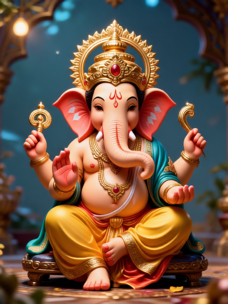 AI generated Ganesha in a forest setting