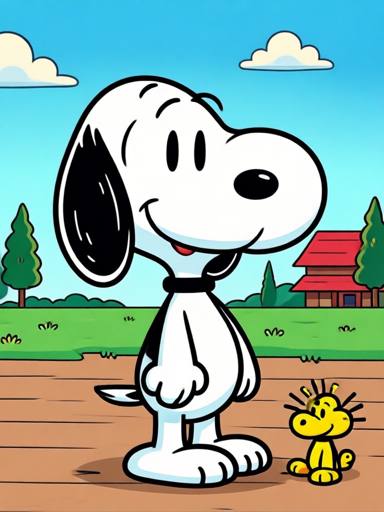 person as snoopy dancing AI filter example