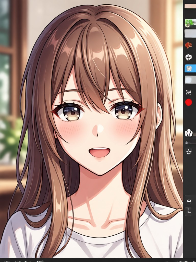 Minimalist line art anime profile picture