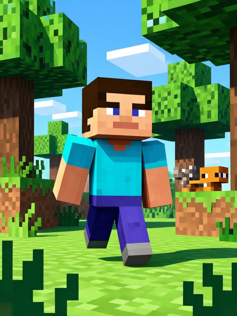 Minecraft style interior design concept