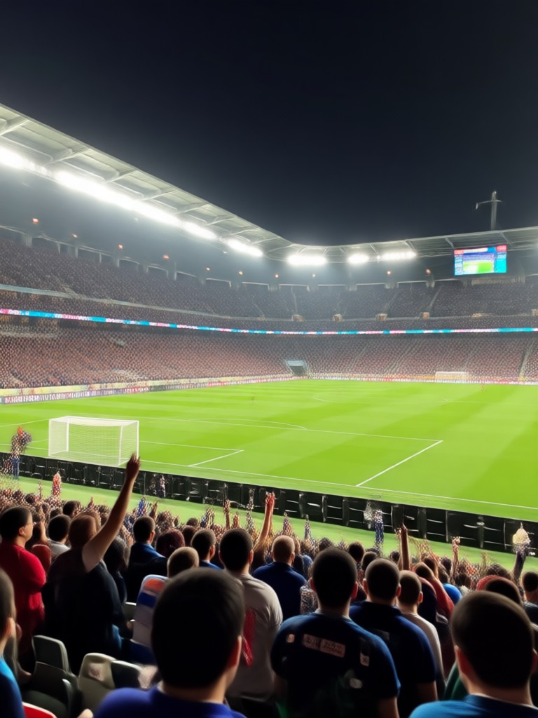 Portrait with dramatic stadium shadow effect