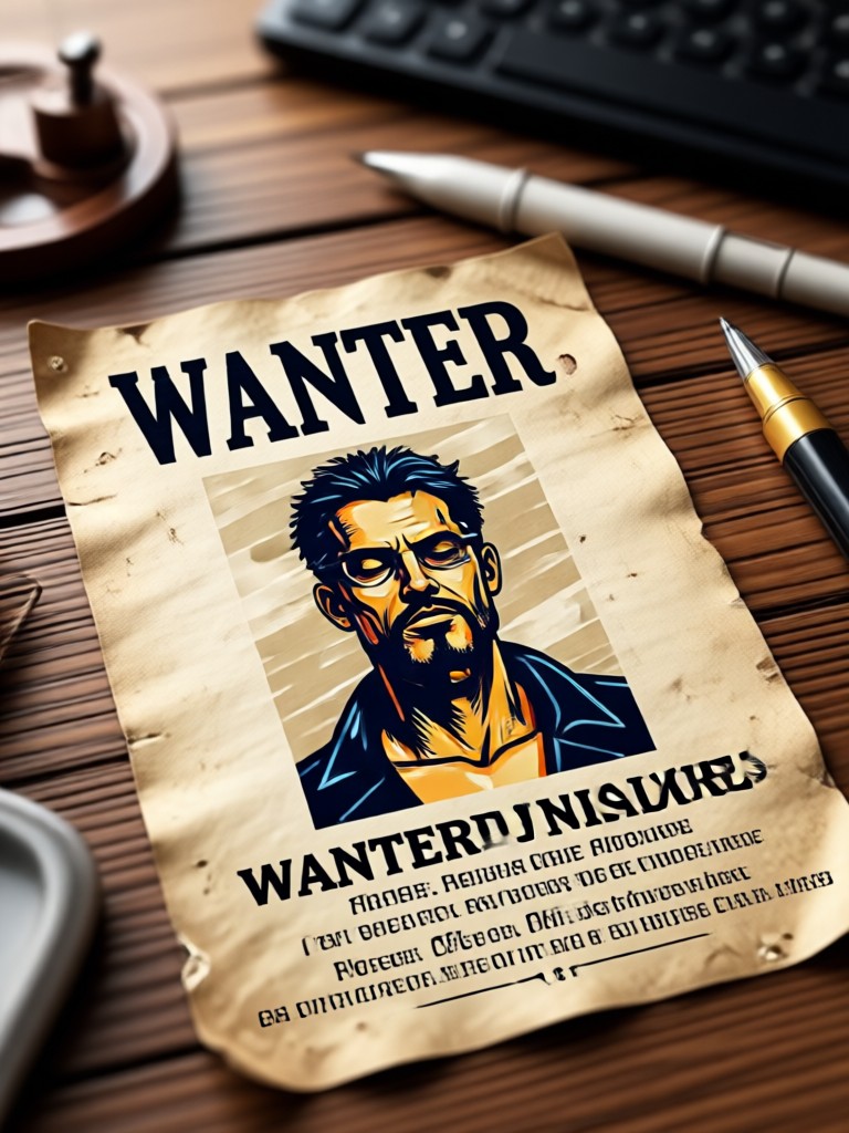 Cyberpunk-Kopfgeldjäger Poster mit KI erstellt