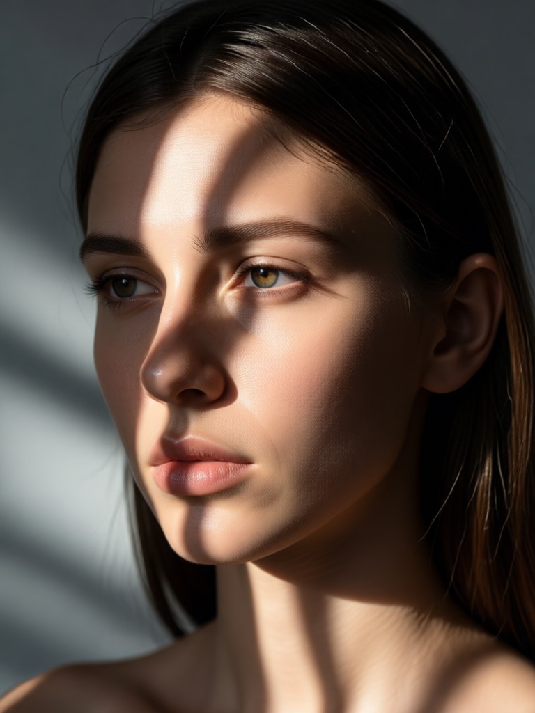 Rim light and shadow AI portrait effect