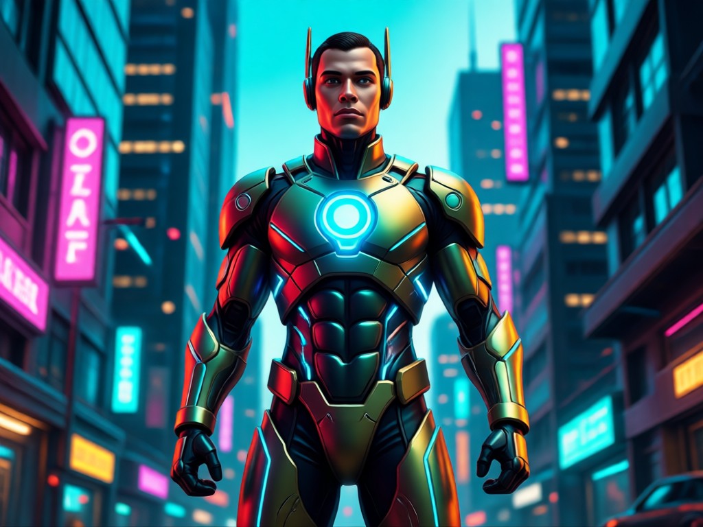 AI action hero scene generation