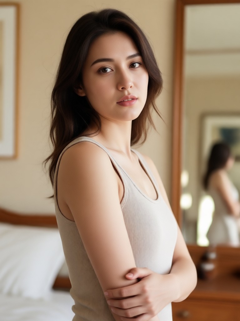 Editorial naked AI girls fashion lighting